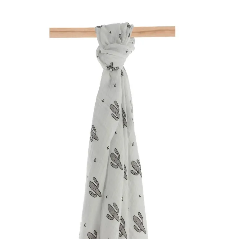 Muselina Bambú 120x120 cm Cactus Gris