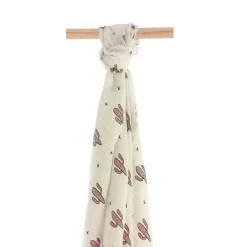 Muselina Bambú 120x120 cm Cactus Rosa