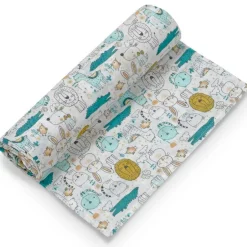 Muselina bambu 120*120 animalitos