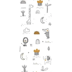 Muselina de Bambú Jungla blanco