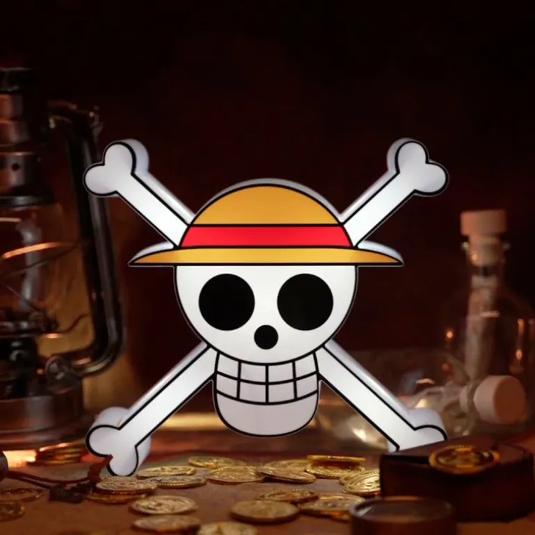 One Piece Lámpara Logo Calavera