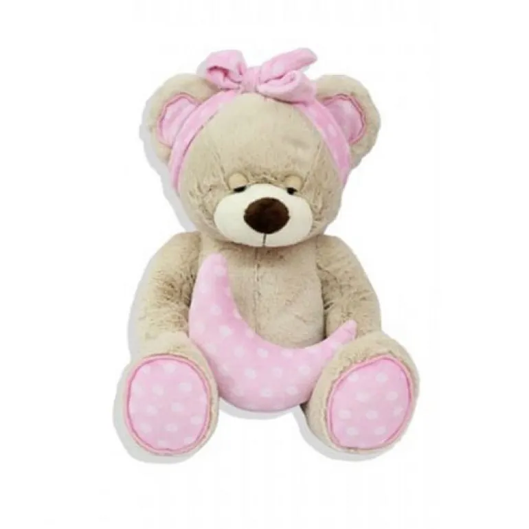 Oso Peluche Rosa con Luna 30cm