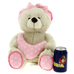 Oso Peluche Rosa con Luna 30cm