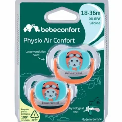 Pack 2 Chupetes Azul/Naranja 18-36M