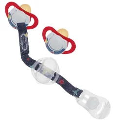 Pack 2 chupetes con clip Denim +12 m