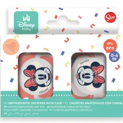 Pack 2 Chupetes 0-6m con funda Minnie