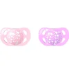Pack 2 Chupetes Silicona +6 Meses Rosa/Lila