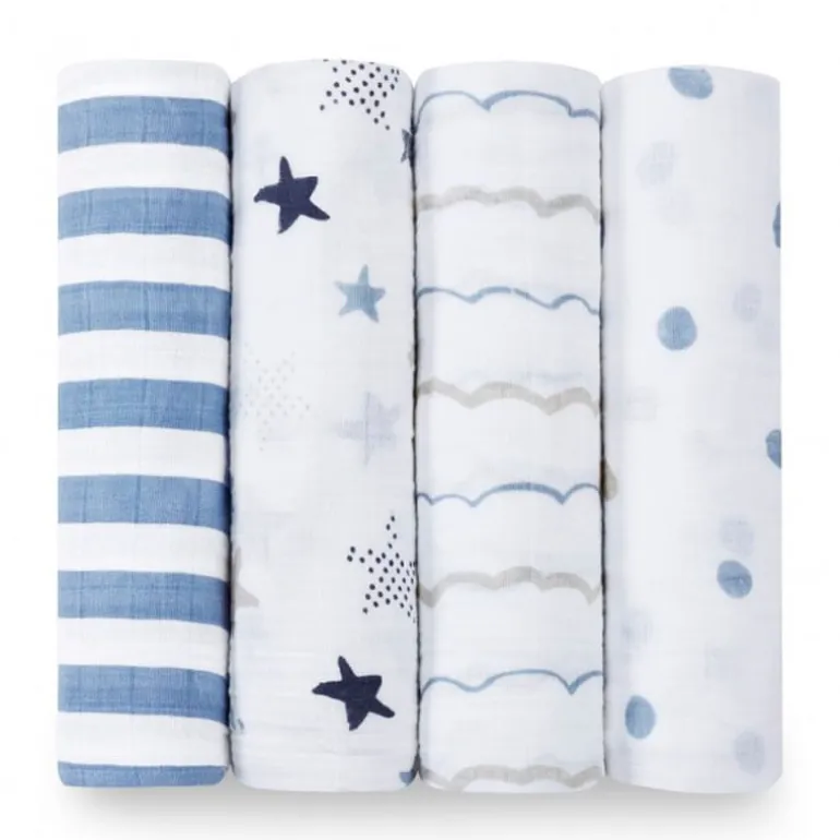 Pack 4 Muselina Algodón Rock Star