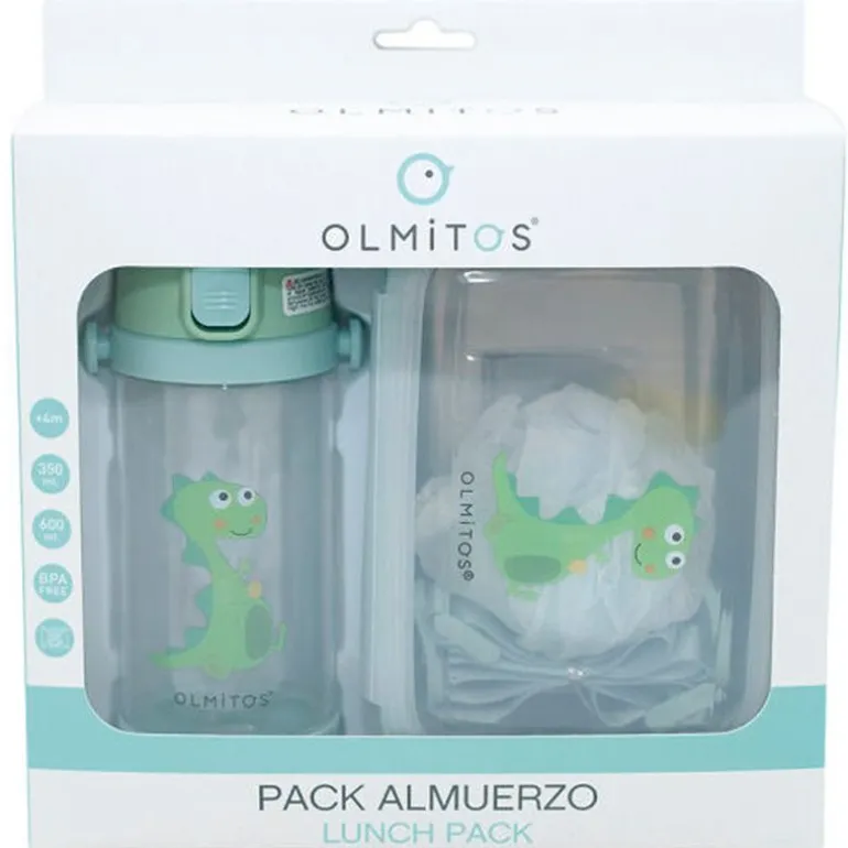 Pack Almuerzo Botella Tritán + Fiambrera Dinos