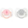 Pack de 2 chupetes ortodónticos Rosa y Gris