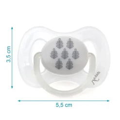 Pack de 2 chupetes ortodónticos Rosa y Gris 6-18 meses