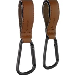 Pack de 2 unidades Mini Mosquetones Marrón