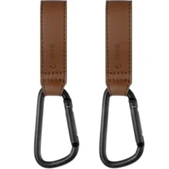 Pack de 2 unidades Mini Mosquetones Marrón