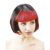 Peluca Corta Negra y Roja