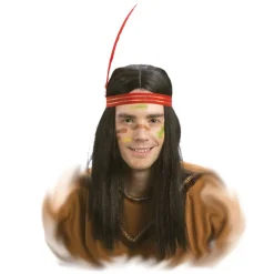 Peluca Indio con Pluma