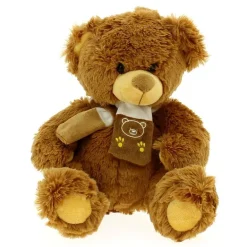 Peluche Oso Con Bufanda Marrón Claro 33cm