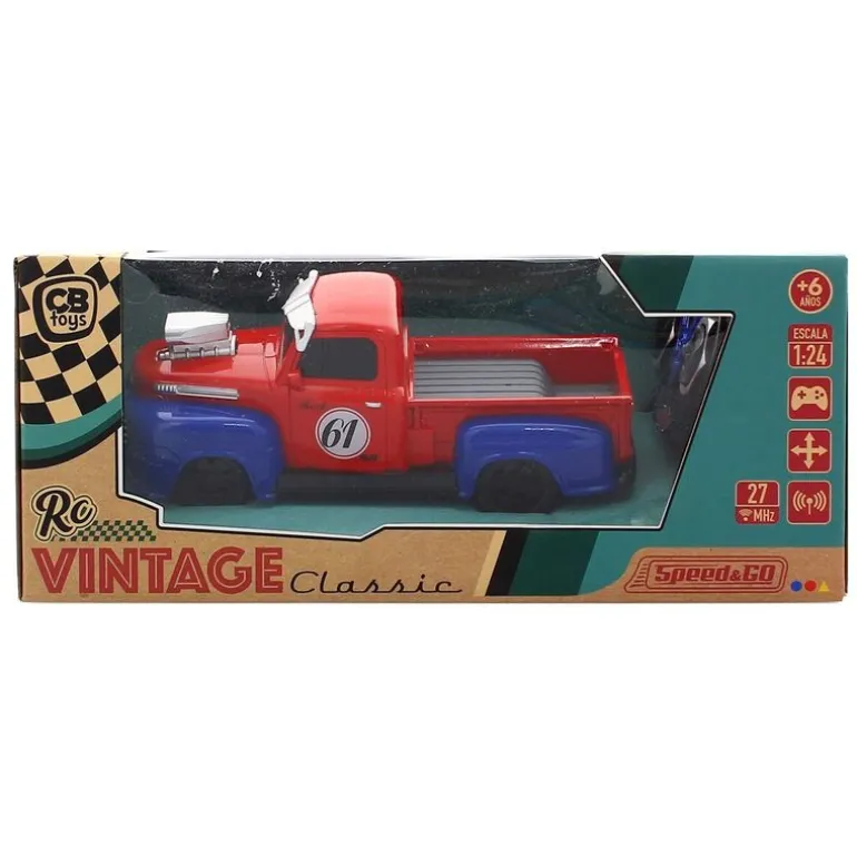 Pick-Up American Vintage Roja R/C a Escala 1:24