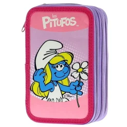 Pitufina Estuche Triple Lleno