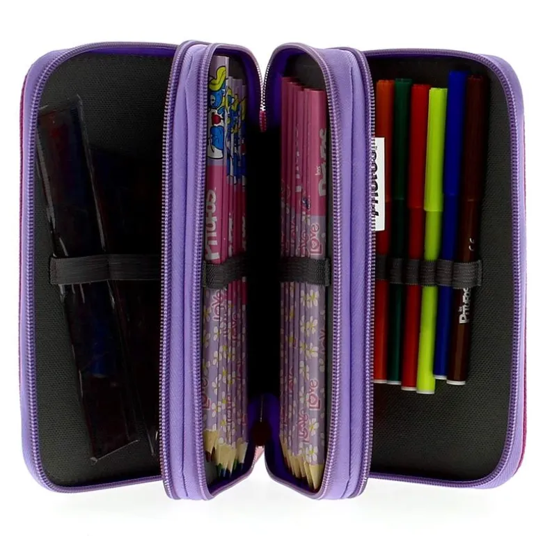 Pitufina Estuche Triple Lleno