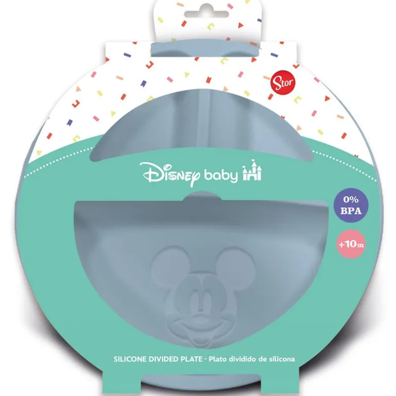 Plato compartimentos silicona Mickey Mouse