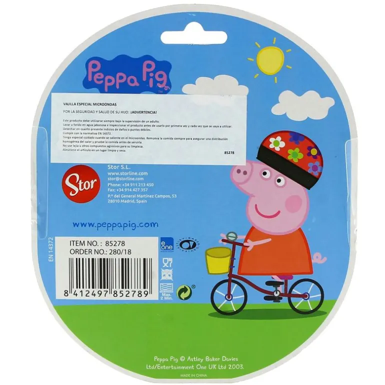 Plato con cuchara microondas Peppa Pig