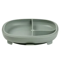 Plato de silicona 2 en 1 con compartimentos extraíbles Menta