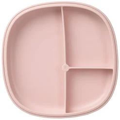 Plato de silicona 2 en 1 con compartimentos extraíbles Rosa