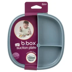 Plato de silicona 2 en 1 con compartimentos extraíbles Azul