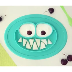 Plato silicona antivuelco Azul