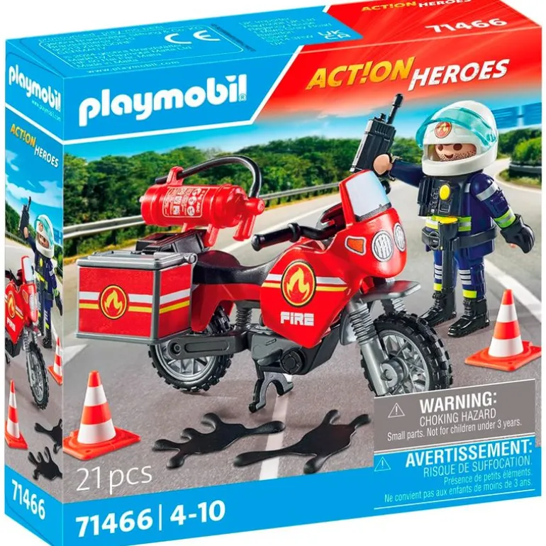 Playmobil Action Heroes Moto de Bomberos