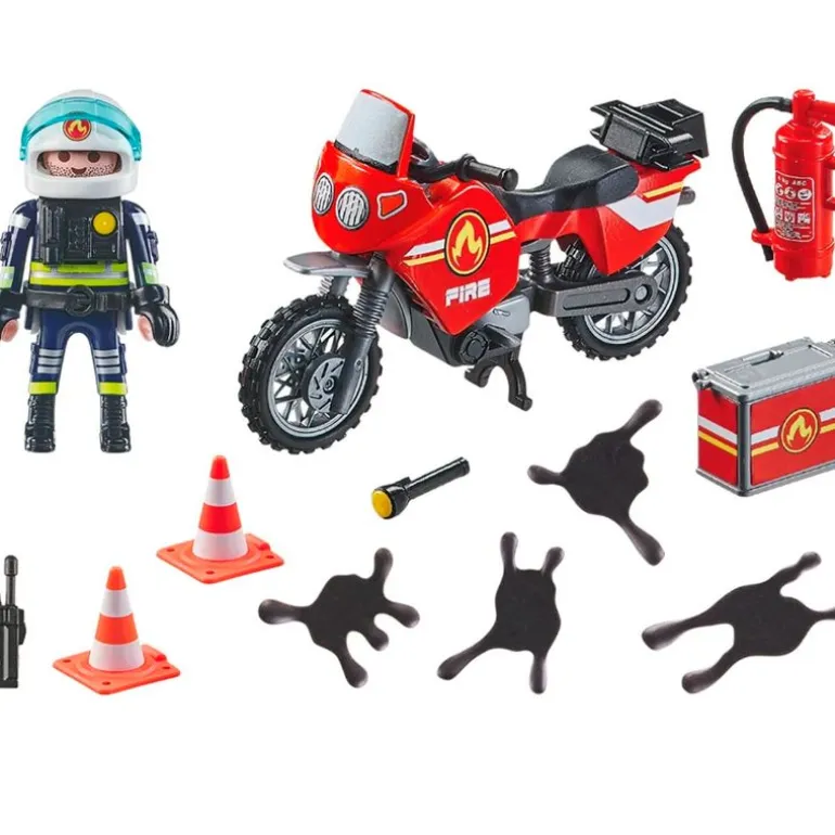 Playmobil Action Heroes Moto de Bomberos