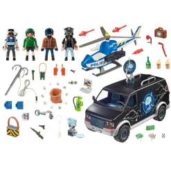 Playmobil City Action Helicóptero Vehículo Huido
