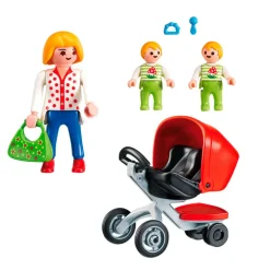 Playmobil City Life Mamá con Carrito de Gemelos