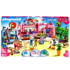 Playmobil City Life Paseo Comercial con 3 Tiendas
