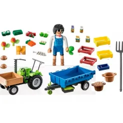 Playmobil Country Tractor con Remolque