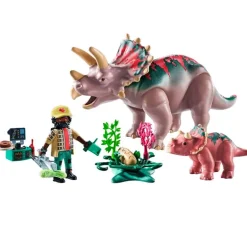 Playmobil Dinos Familia de Triceratops