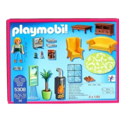Playmobil Dollhouse Sala de Estar con Fuego