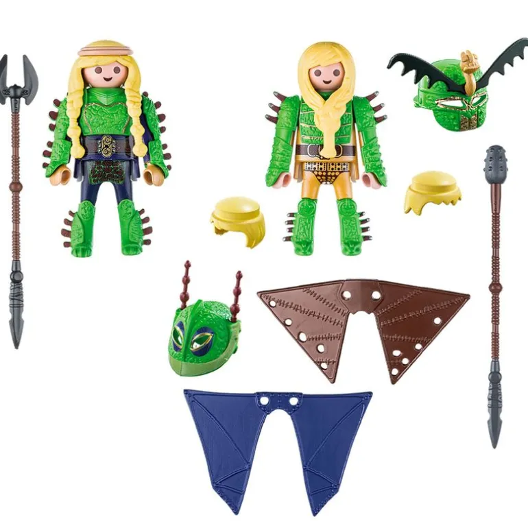 Playmobil Dragons Chusco, Brusca y traje volador