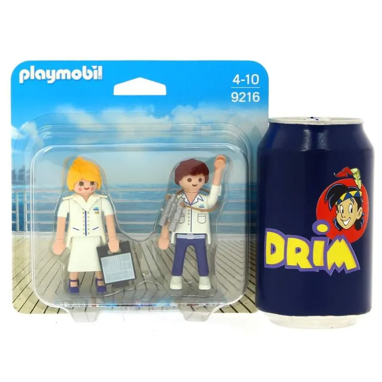 Playmobil Duo Pack Azafata y Capitán de Crucero