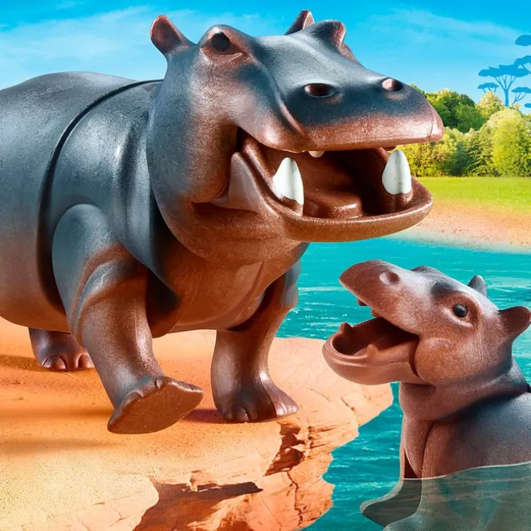 Playmobil Family Fun Hipopótamo con Bebé