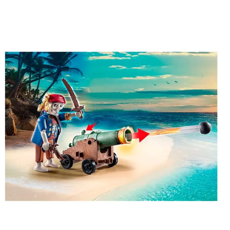 Playmobil Isla del Tersoro Esqueleto y Cañón