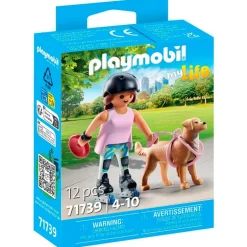 Playmobil My Life Patinadora con Retriever