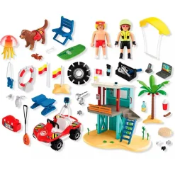 Playmobil My Life Torre Vigilancia con Coche Playa