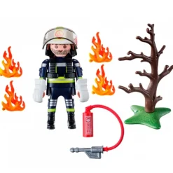 Playmobil Special Plus Bombero con Árbol en Llamas