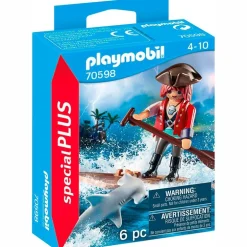 Playmobil Special PLUS Pirata con Balsa y Tiburón