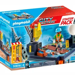 Playmobil Starter Pack Construcción con Grúa
