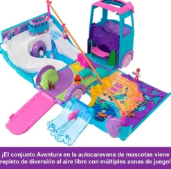 Polly Pocket Aventura en la Autocaravana de Mascotas