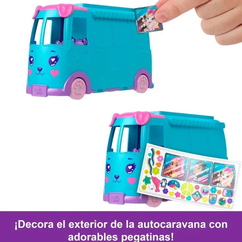 Polly Pocket Aventura en la Autocaravana de Mascotas