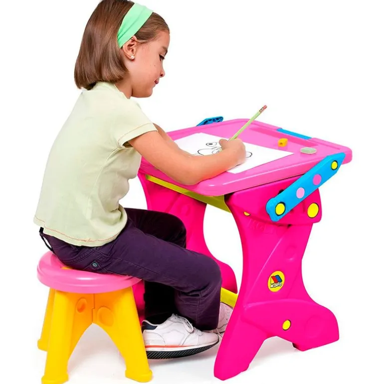 Pupitre y Pizarra 2 en 1 Rosa