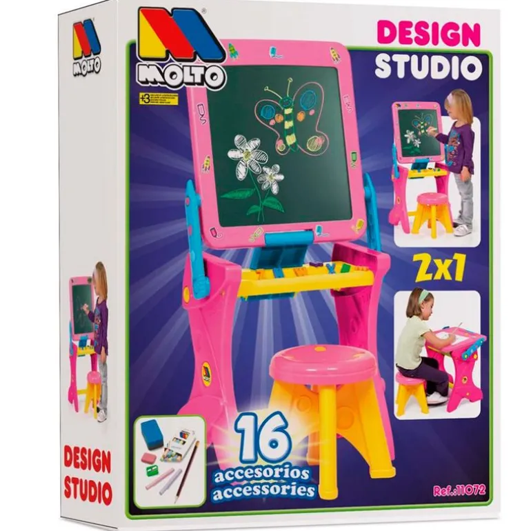 Pupitre y Pizarra 2 en 1 Rosa